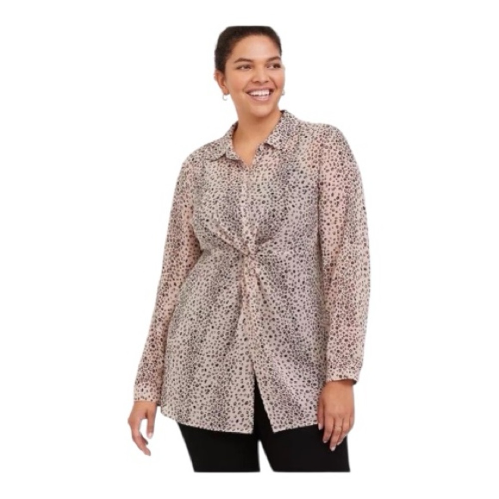 torrid Size 3 3X 22 Animal Print Blouse